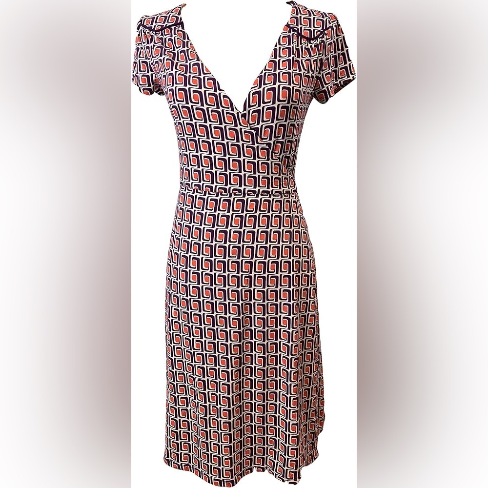 BODEN Geometric Patterned Wrap Dress